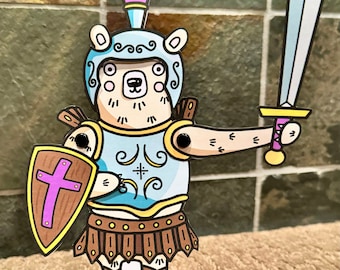 Armadura de Deus Urso Articulado Stand-Up + Cor Bônus Seu Próprio ARQUIVO DIGITAL - NOVO!