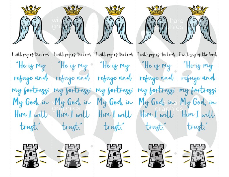Psalm 91 NKJV Ready-to-print Bookmarks - Etsy