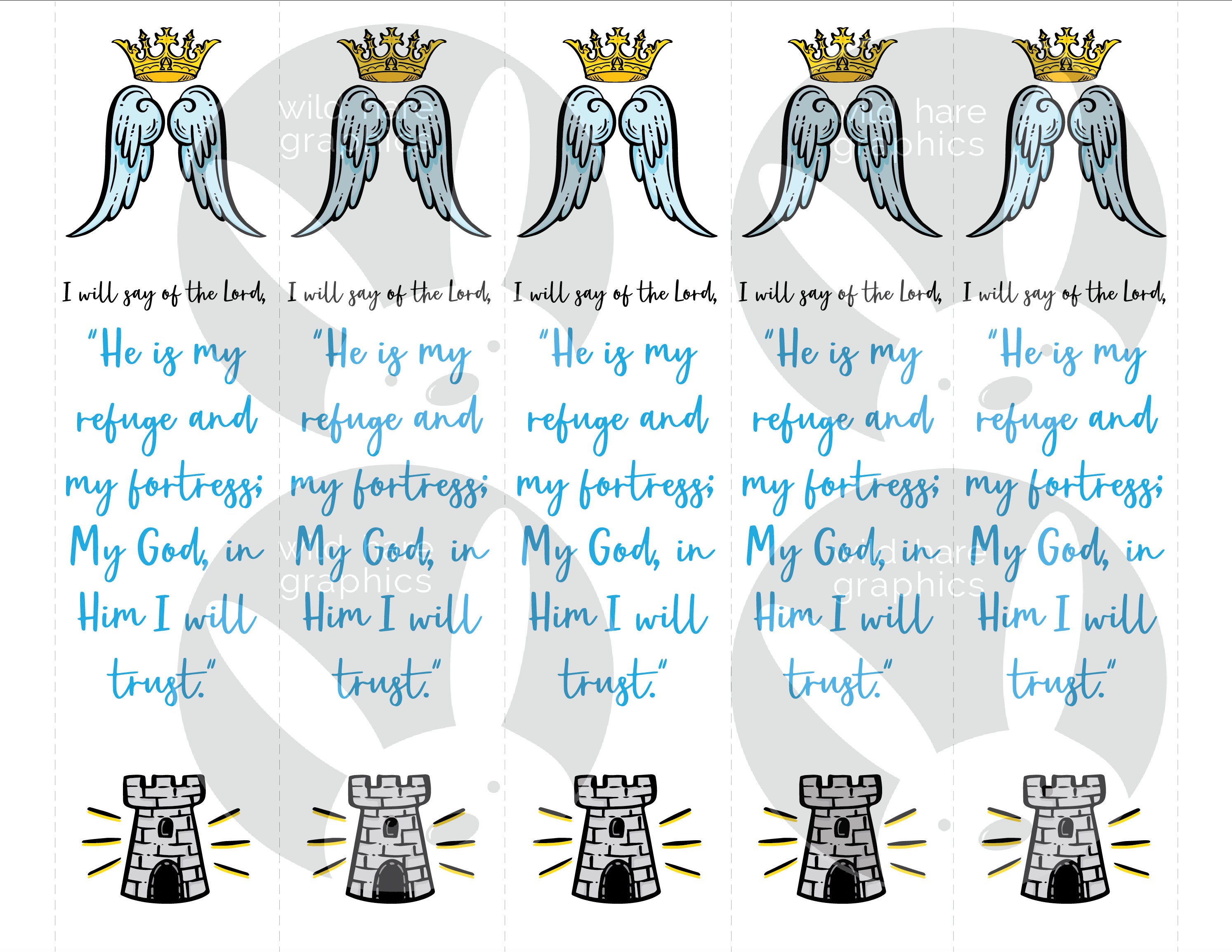 Psalm 91 NKJV Ready-to-print Bookmarks - Etsy