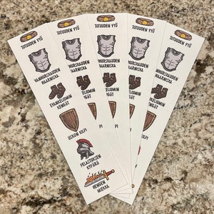 FINNISH Armor of God Ready-to-Print Bookmarks