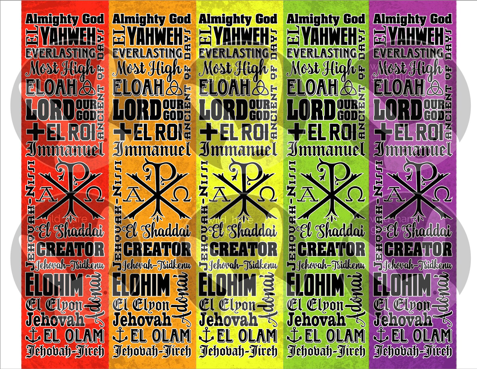 The Names of God Ready-to-print Bookmarks - Etsy