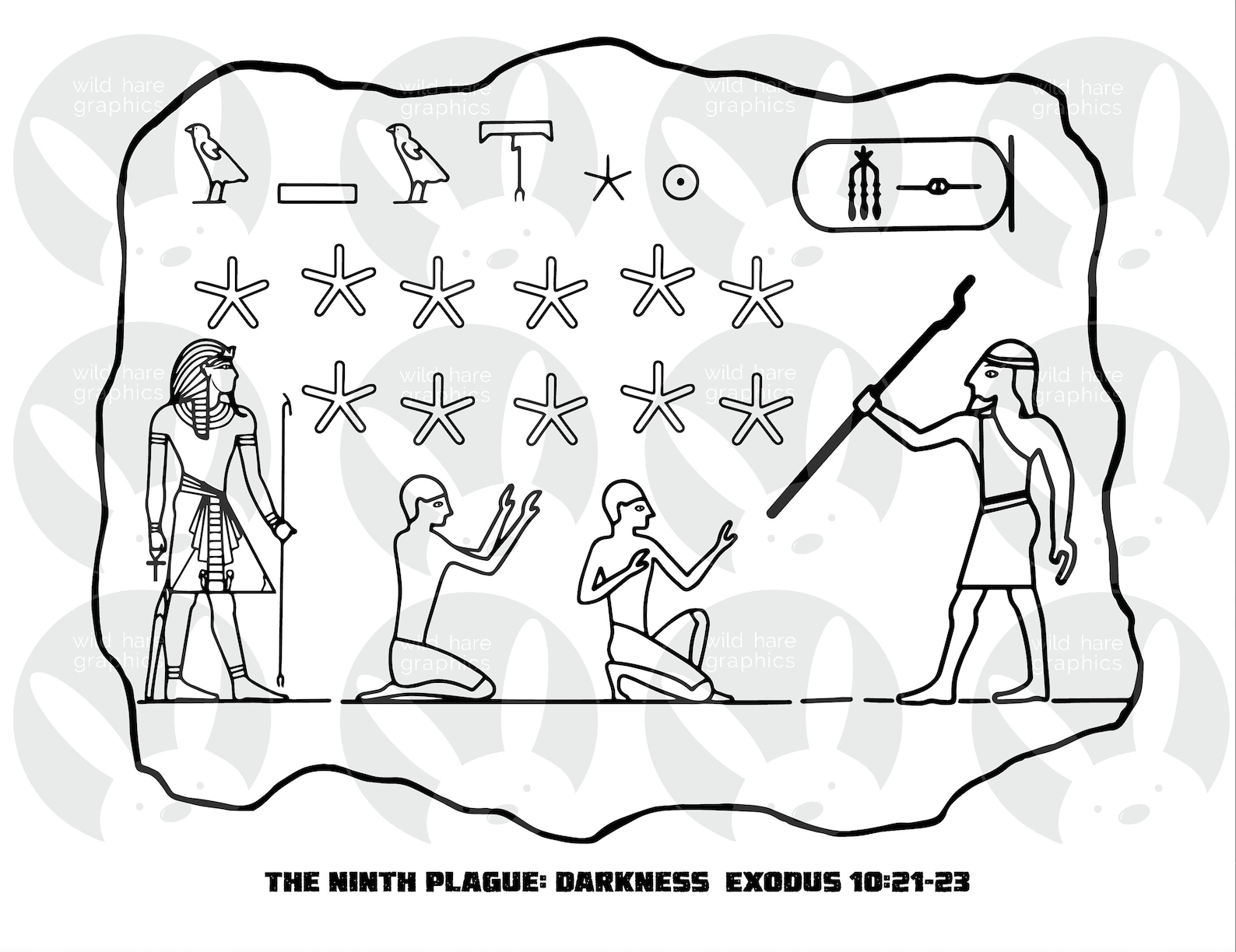The Ten Plagues of Egypt Coloring Pages Ready-to-print - Etsy