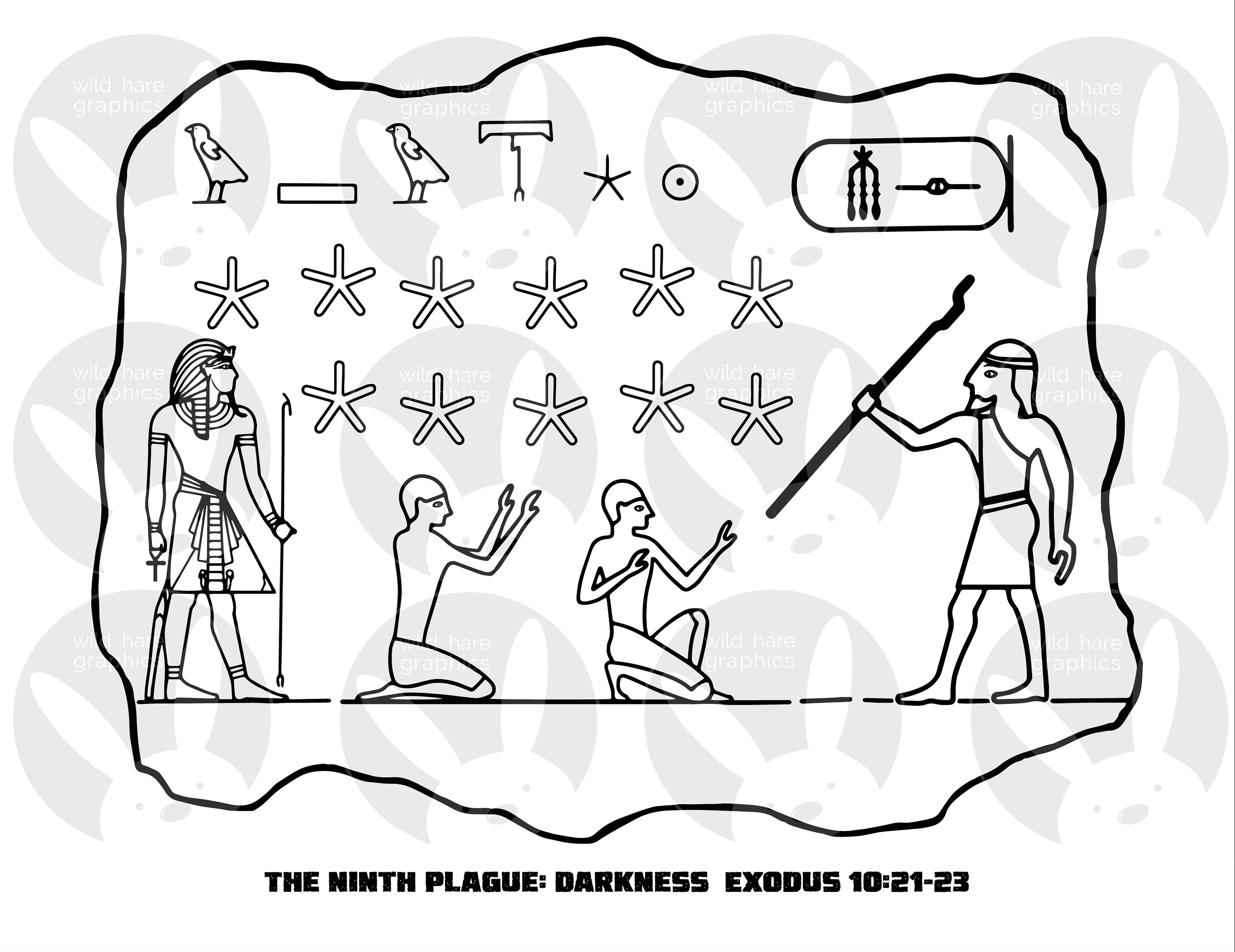 The Ten Plagues of Egypt Coloring Pages Ready-to-print - Etsy
