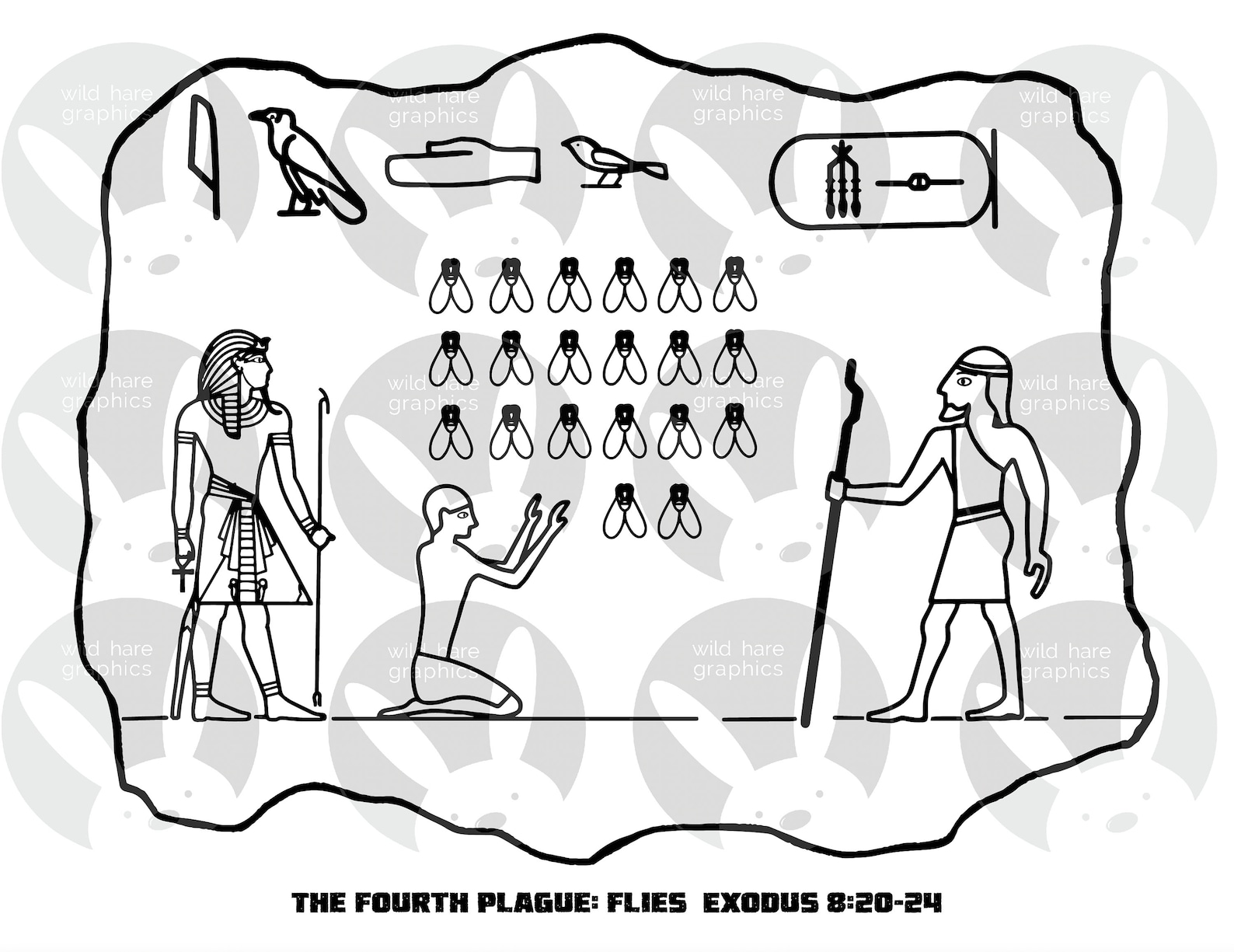 The Ten Plagues of Egypt Coloring Pages Ready-to-print - Etsy