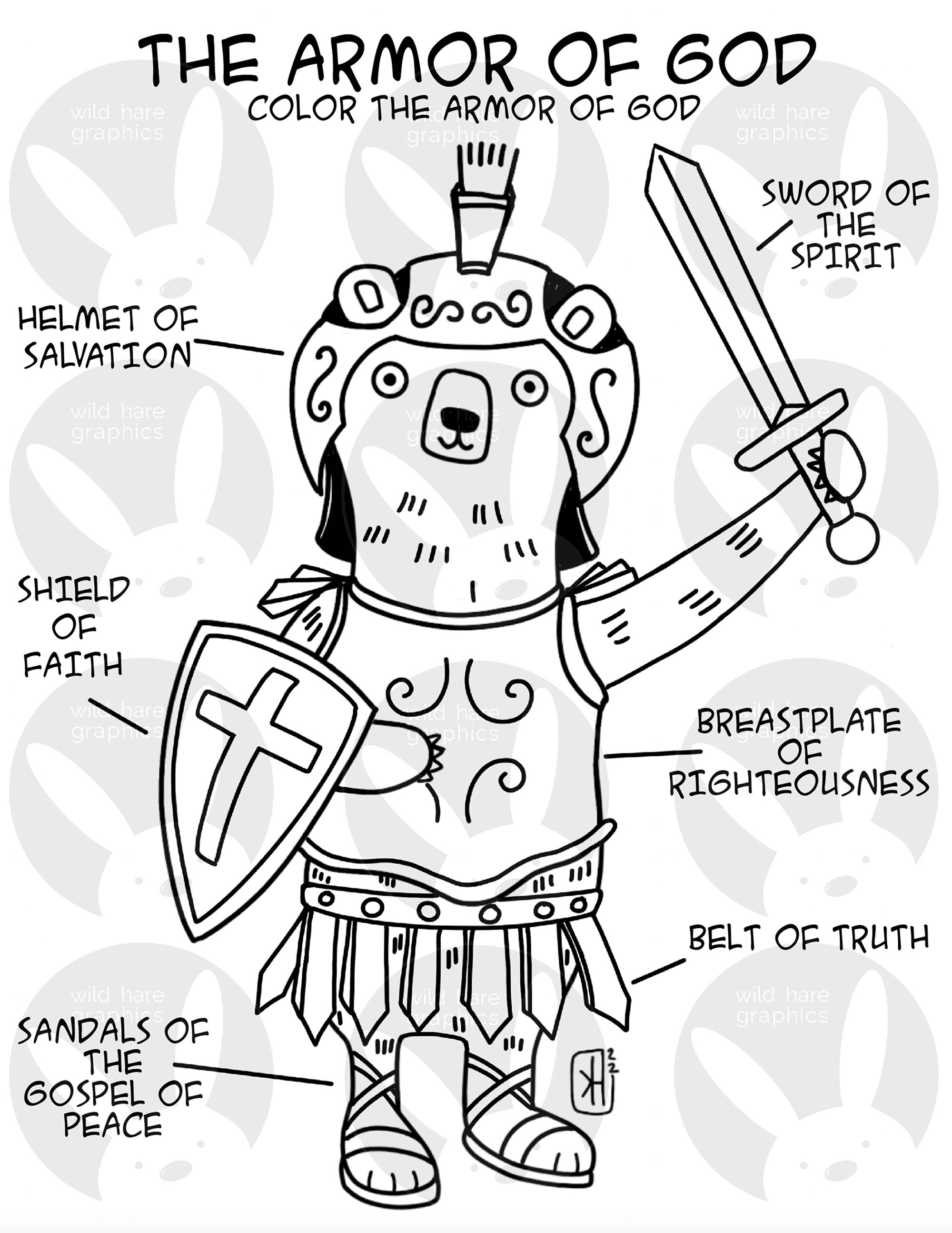 Armor of God Brave Bear BIG PACK With Coloring Page, Bookmarks and More ...