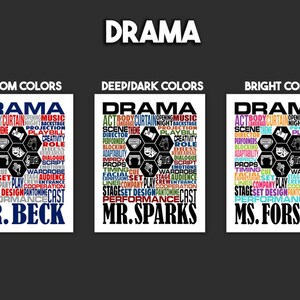 Drama Teacher Gift, Drama Class, Theater Class Gift, Personalized ...
