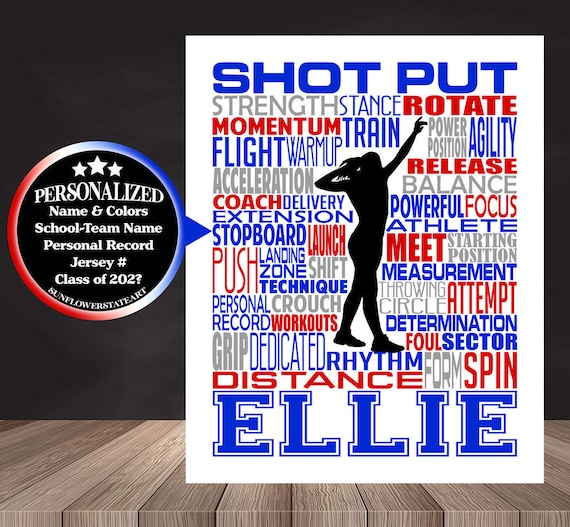 Shot Put Word Art, Personalized Shot Put Thrower Poster, Shotput Poster, Gift for Shot Put, Track and Field gift, Track Team gift