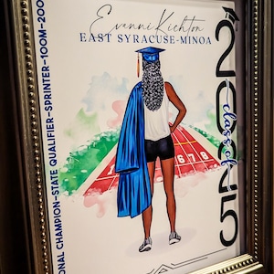 a picture of a woman in a blue cape