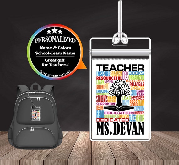 Teacher Gift, Personalized Teacher Bag Tag, Teacher Luggage Tag, Personalized Tote Bag Tag, Custom Bag tags, Educator Gift, Gift for teacher