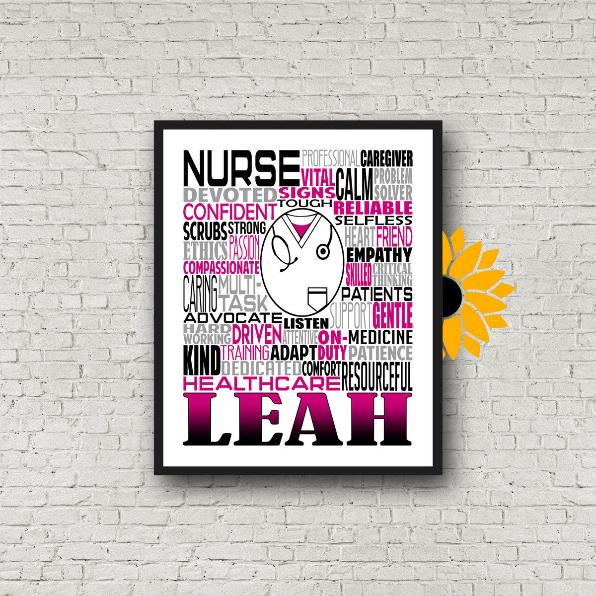 Personalized Nursing Poster, Nursing Typography, Nursing Gift, Gift for