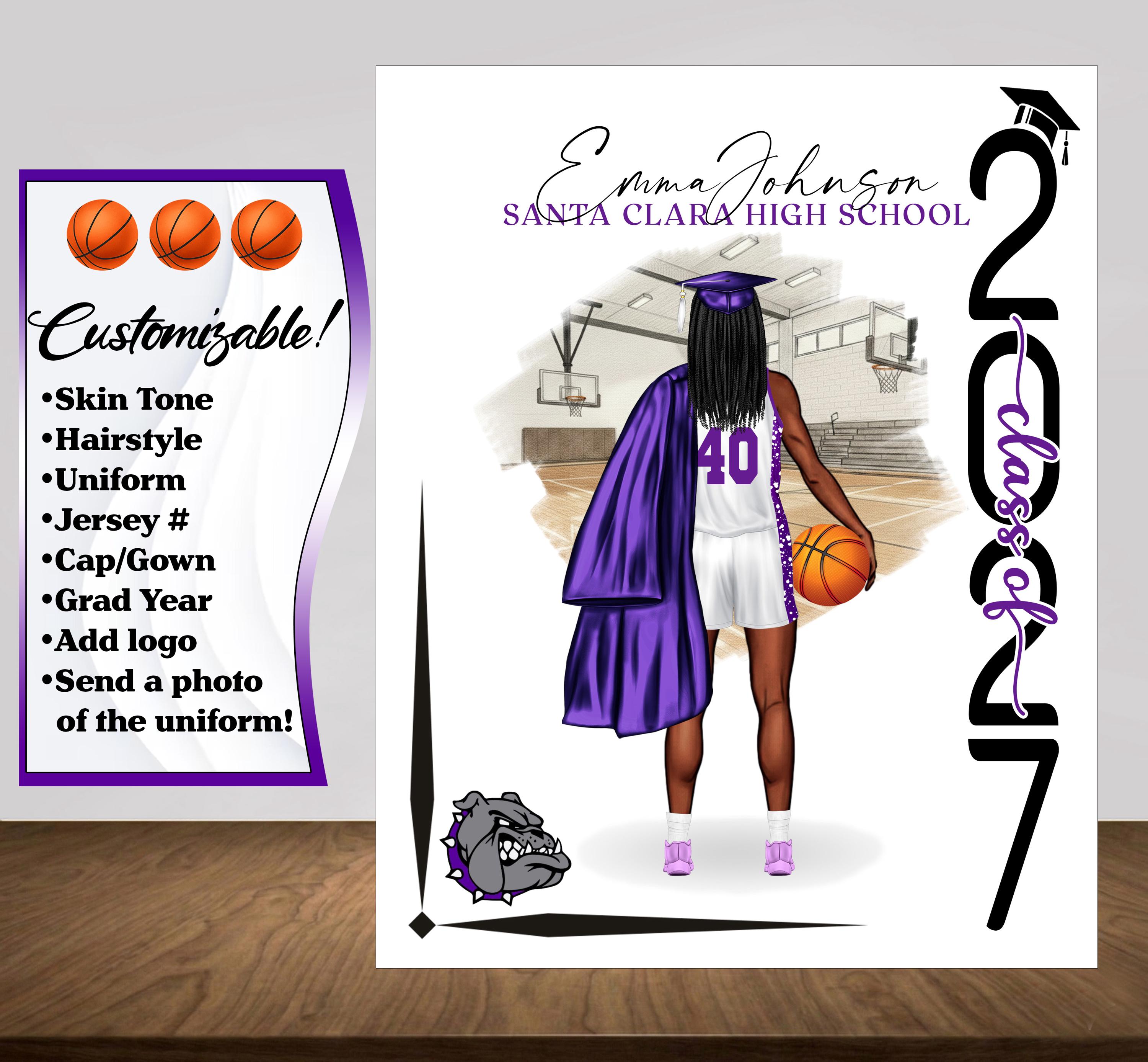 Basketball Poster, Basketball Graduation Gift, Senior Night Gift ...