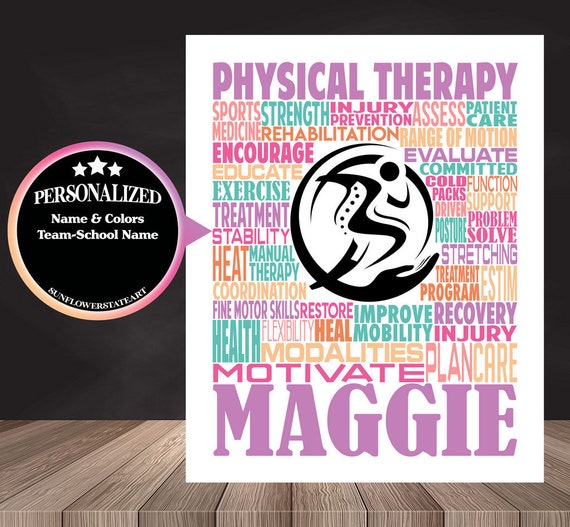 Physical Therapist Gift, PT Gift, PT Word Art, Gift for Physical Therapist, Sports Medicine, Personalized Physical Therapist Gift