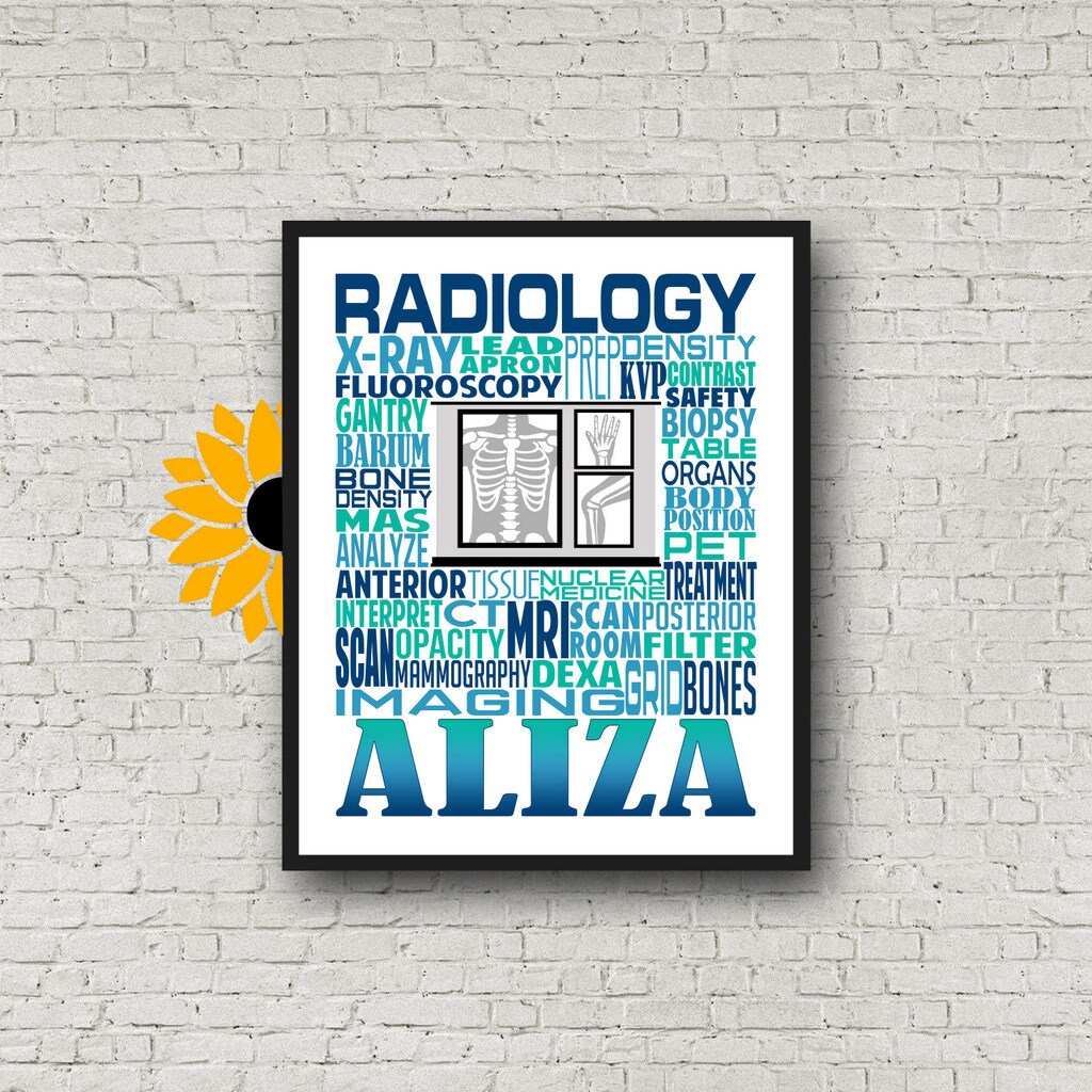 Personalized Radiology Poster, Radiology Typography, Radiology Gift