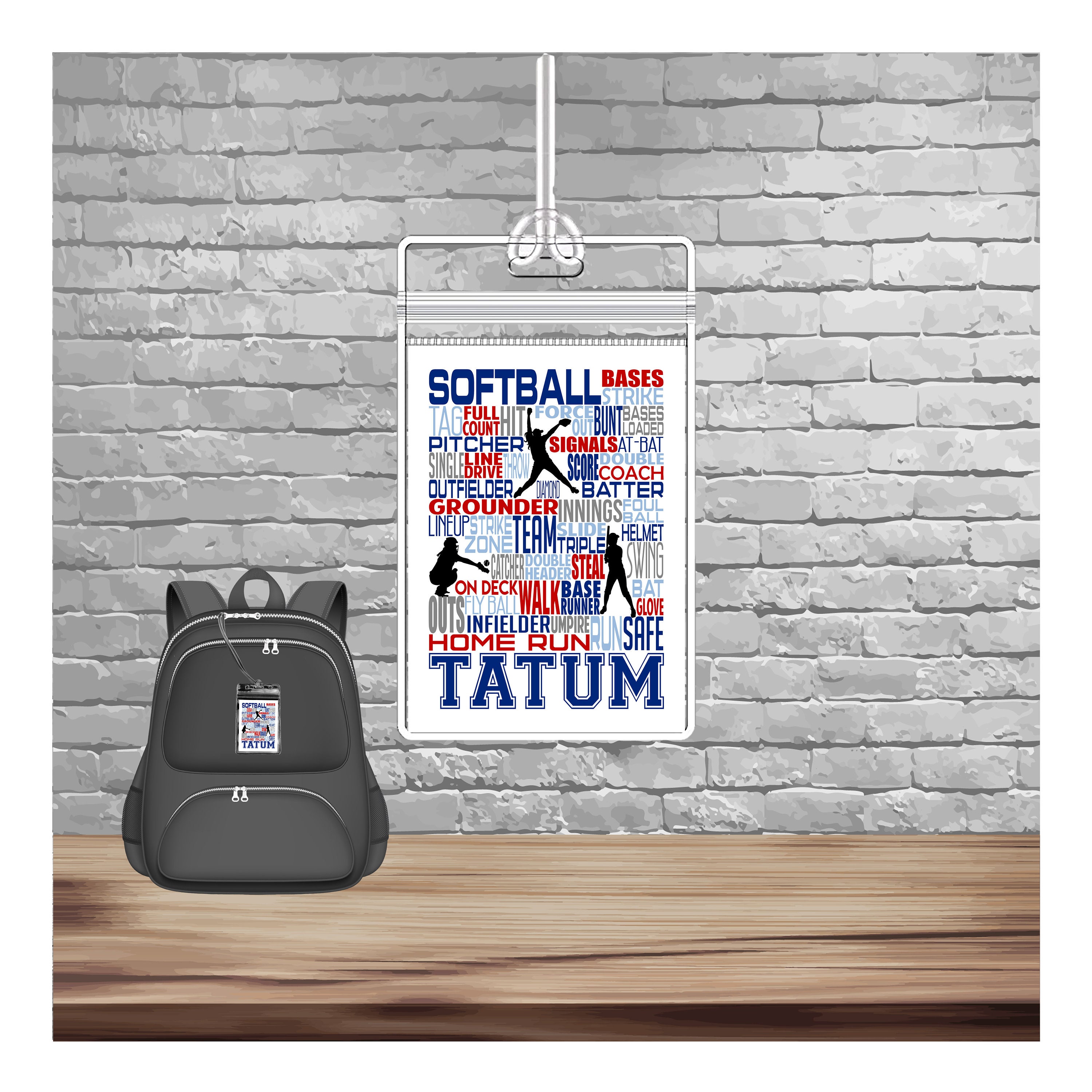 Softball Bag Tag FREE SHIPPING, Softball Luggage Tags, Custom Bag
