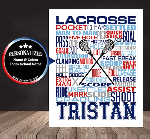 Gift for Lacrosse Player, Personalized Lacrosse Poster, Lacrosse Gift Ideas, Lacrosse Gift Typography, Lacrosse Team Gift, Lacrosse Print