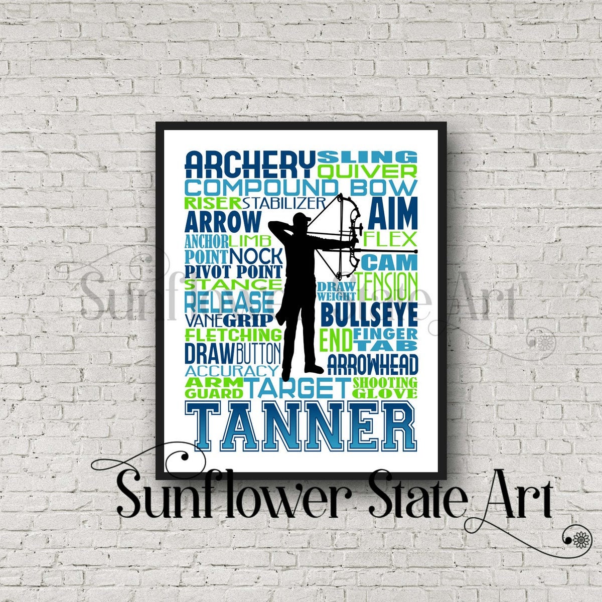 Personalized Archery Gift Archery Poster Gift for Archers Etsy
