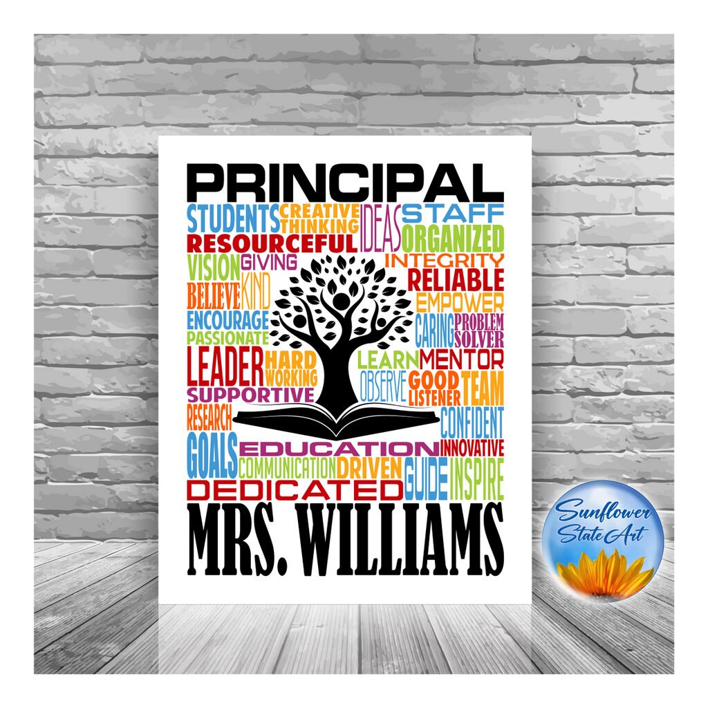 Principal Appreciation Day, Personalized Principal Poster, Teacher