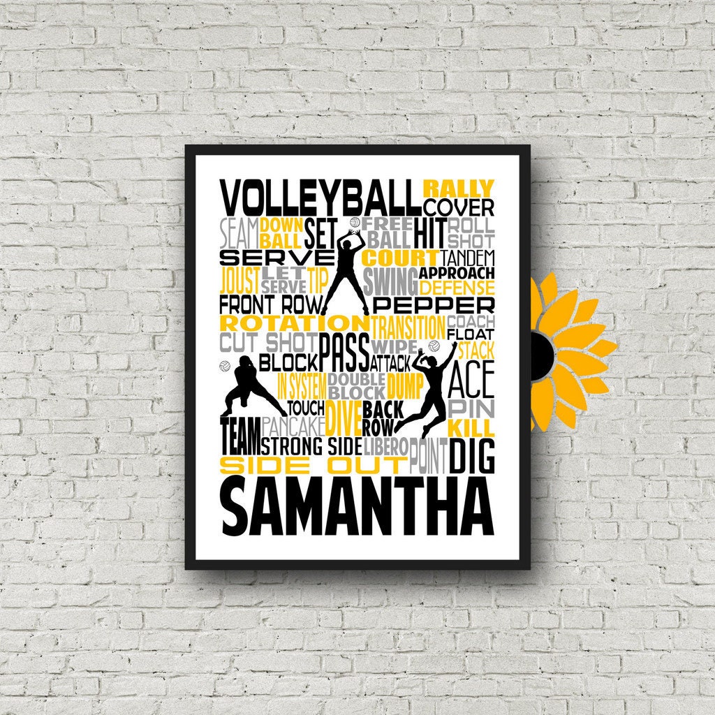 Gift for Volleyball Setter, Personalized Volleyball Setter Poster