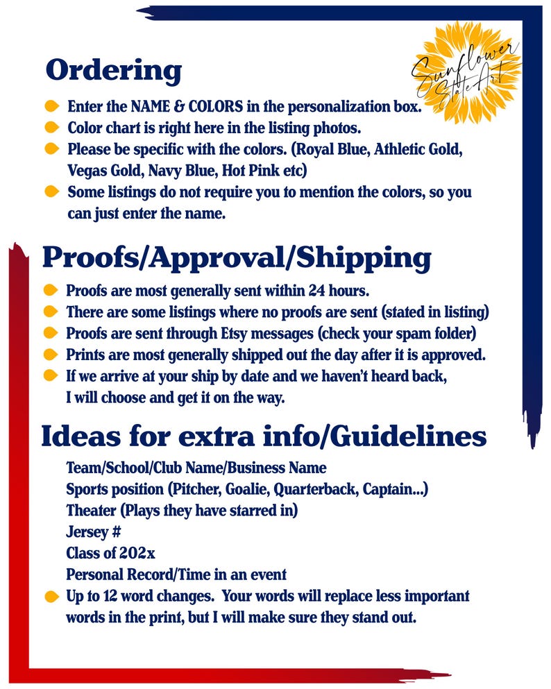 a poster with a list of things to do