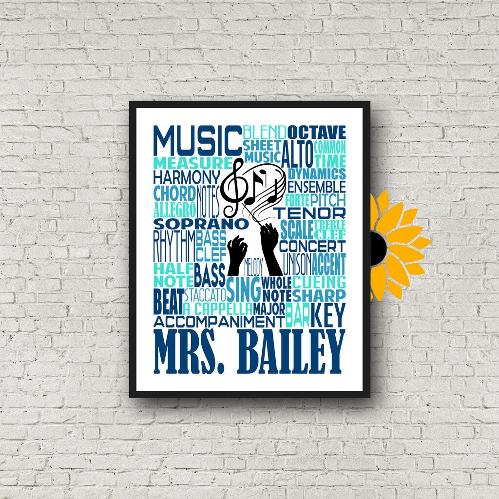 Choir Teacher Gift, Gift for Music Teacher, Choir Director, Conductor