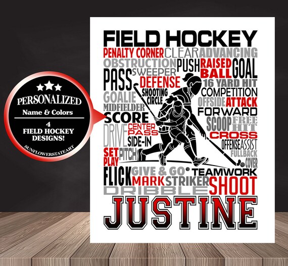 Field Hockey Sign, Field Hockey Senior Night Gift, Gift for Field Hockey Team Poster, End of Year Gift