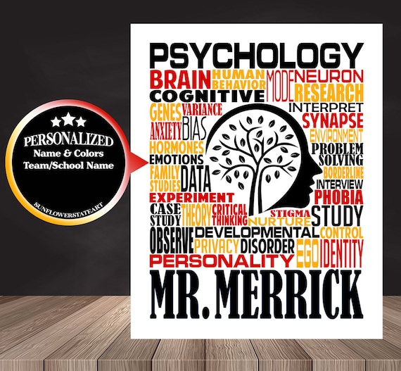 Psychology Word Art Print, Gift for Psychology, Psychology Graduate Gift, Psychology Major, Psychology Teacher