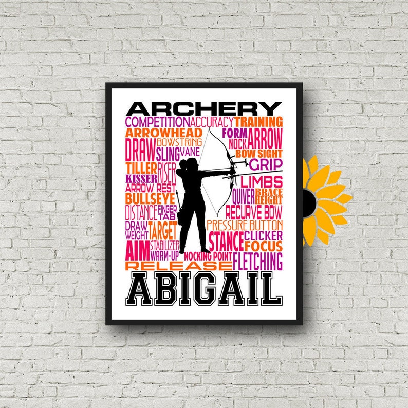 Personalized Archery Gift Archery Poster Gift for Archers Etsy