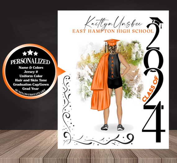 Cross Country Poster, XC Graduation Gift, Senior Night Gift, Graduation Table Decor, Signing Day, TCross Country Runner Team Gift