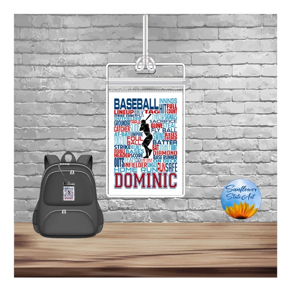 Personalized Baseball Bag Tag, Baseball gift, Baseball Team Tag, Custom Bag tags, Gift for Baseball Player, Baseball Team Gift