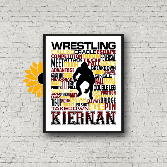 Gift for Wrestler Wrestling Gift Wrestler Art Wrestling Etsy