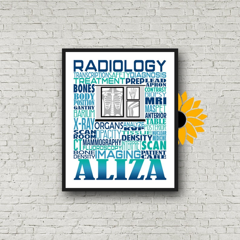 Personalized Radiology Poster Radiology Typography Radiology Etsy