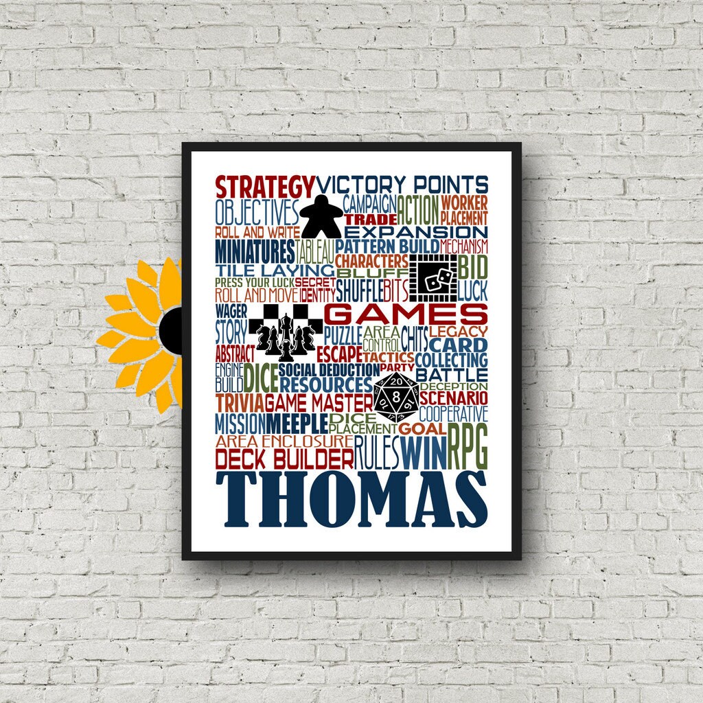 Board Game Poster Gift for Board Game Player Board Game Etsy