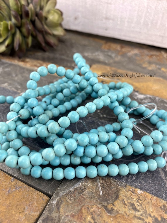 Howlite Imitation Turquoise Loose Beads Round Green Bead Strands, DIY  Jewelry, Crafting Beads, Boho, Necklace, Bracelet, Jewelry Making C103