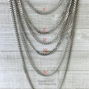 5mm Stainless Steel Curb Chain, Cuban Links, Stainless Steel Curb Chain Necklace, 5mm Necklace, Men, Women, Unisex, Heavy Duty, Choker