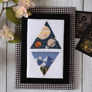 Heaven and Earth Cross Stitch Pattern PDF - Instant Download