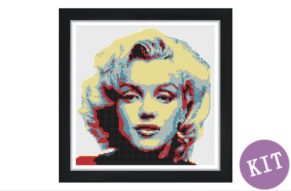 Cross Stitch Kit Marilyn Monroe Pop Art