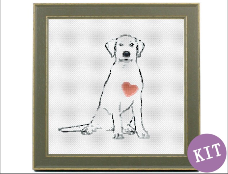 Dog Cross Stitch Kit Love My Labrador