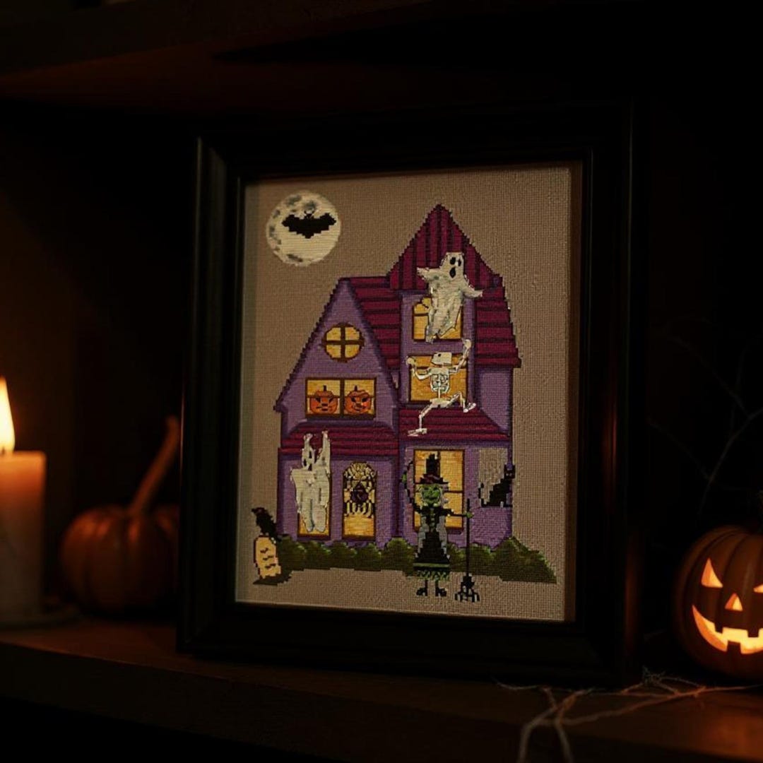 Haunted House - Halloween Cross Stitch Pattern PDF - Instant Download ...
