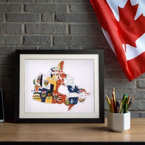Flags of Canada Cross Stitch Pattern - Instant Download