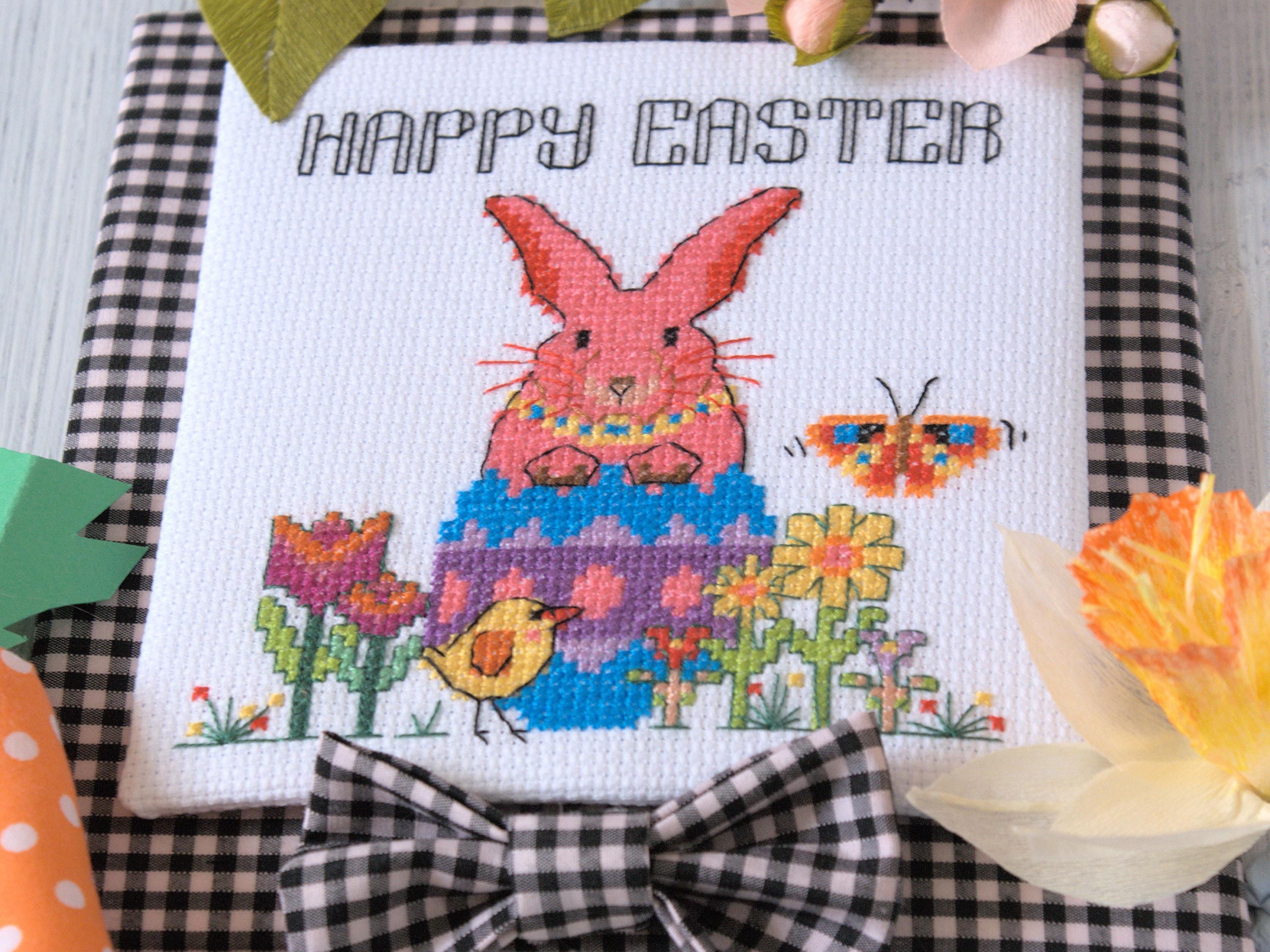 Happy Easter Counted Cross Stitch Pattern PDF Instant Etsy