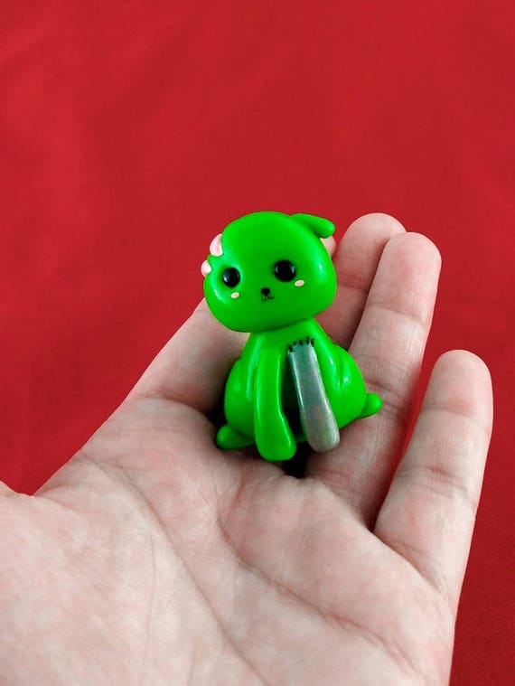 Rysunek Psa Zombie Psa Zombie Postać Gliny Polimerowej Gliny Polimerowej Halloween Figurka Halloween Gliny Postać Mini Zwierząt Postać