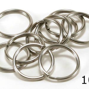 Stainless Steel SS 304 Key Rings Split Ring, Lot of 100