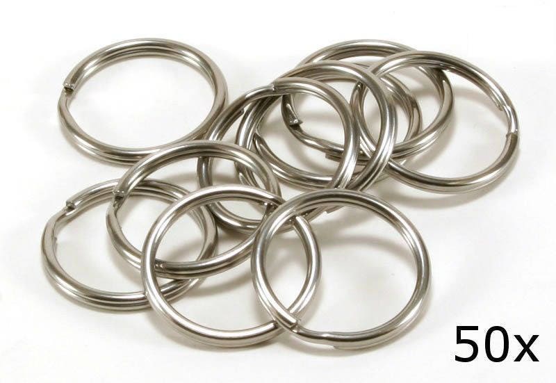 Stainless Steel SS304 Key Rings Split Ring, Lot of 50