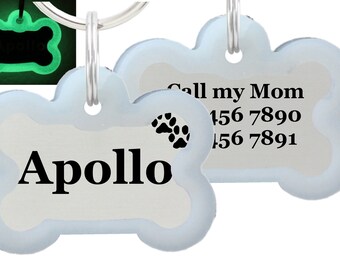 Etichetta Per Osso Di Cane In Acciaio Inossidabile Con Incisione - Foto 8