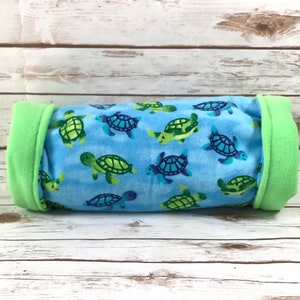 Custom Guinea Pig Hedgehog Rat  Fleece Snuggle Tunnel ocean Turtle Design