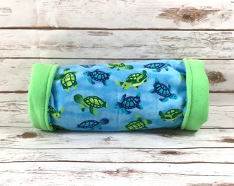 Custom Guinea Pig Hedgehog Rat  Fleece Snuggle Tunnel ocean Turtle Design