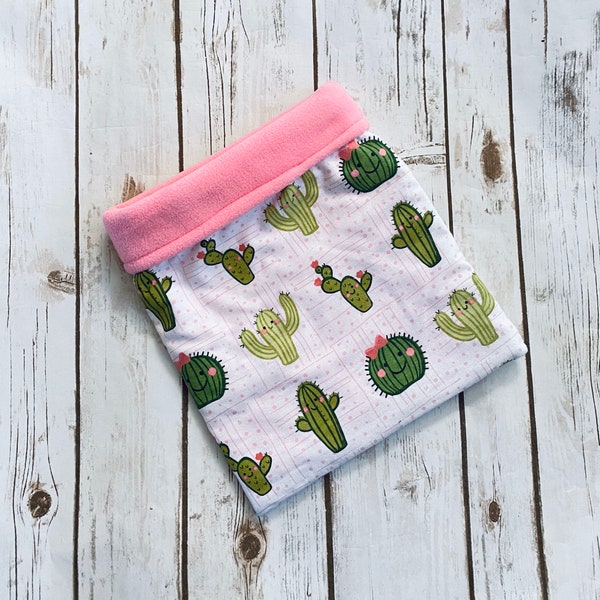 READY TO SHIP Hedgehog Bed | Guinea Pig Bed| Cuddle Sack | Bonding Bag | Snuggle Sack | Fleece Sleep Sack | Cactus Design