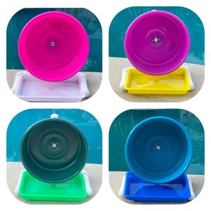 Ready to Ship Hedgehog Silent Exercise wheel Rat Pocket Small Pet Different Colors Available Come with Free Litter Tray Pan image 1