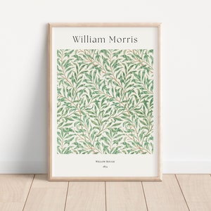 William Morris, Exhibition Poster, Willow Bough Digital Art Print, Art Nouveau, Printable, Morris Pattern, Home Decor, Minimalist Decor
