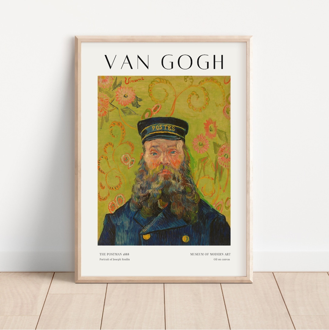 Van Gogh Digital Art Print the Postman Digital Wall Art - Etsy